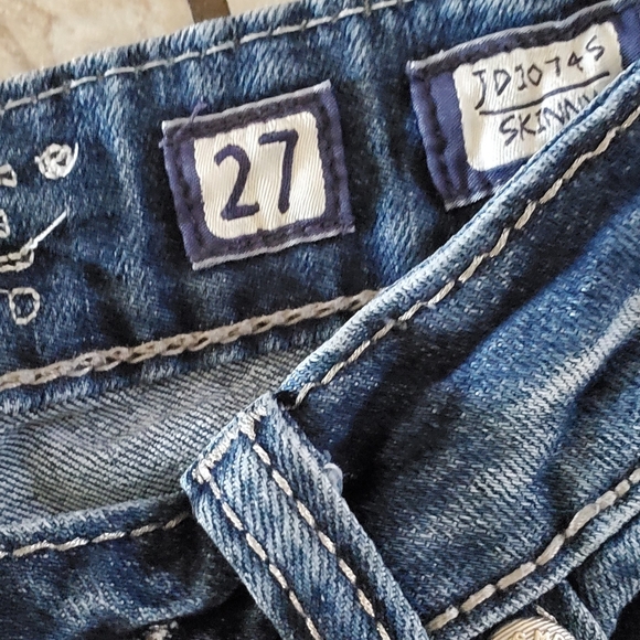 Miss Me Jeans 27inch, Blue low-rise - Picture 3 of 4